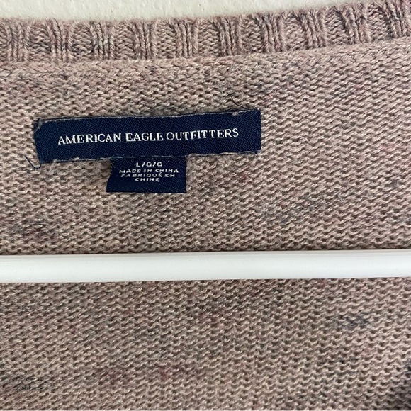 American Eagle Plum Ombré Lace-Up Sweater Size Large - Picture 4 of 5